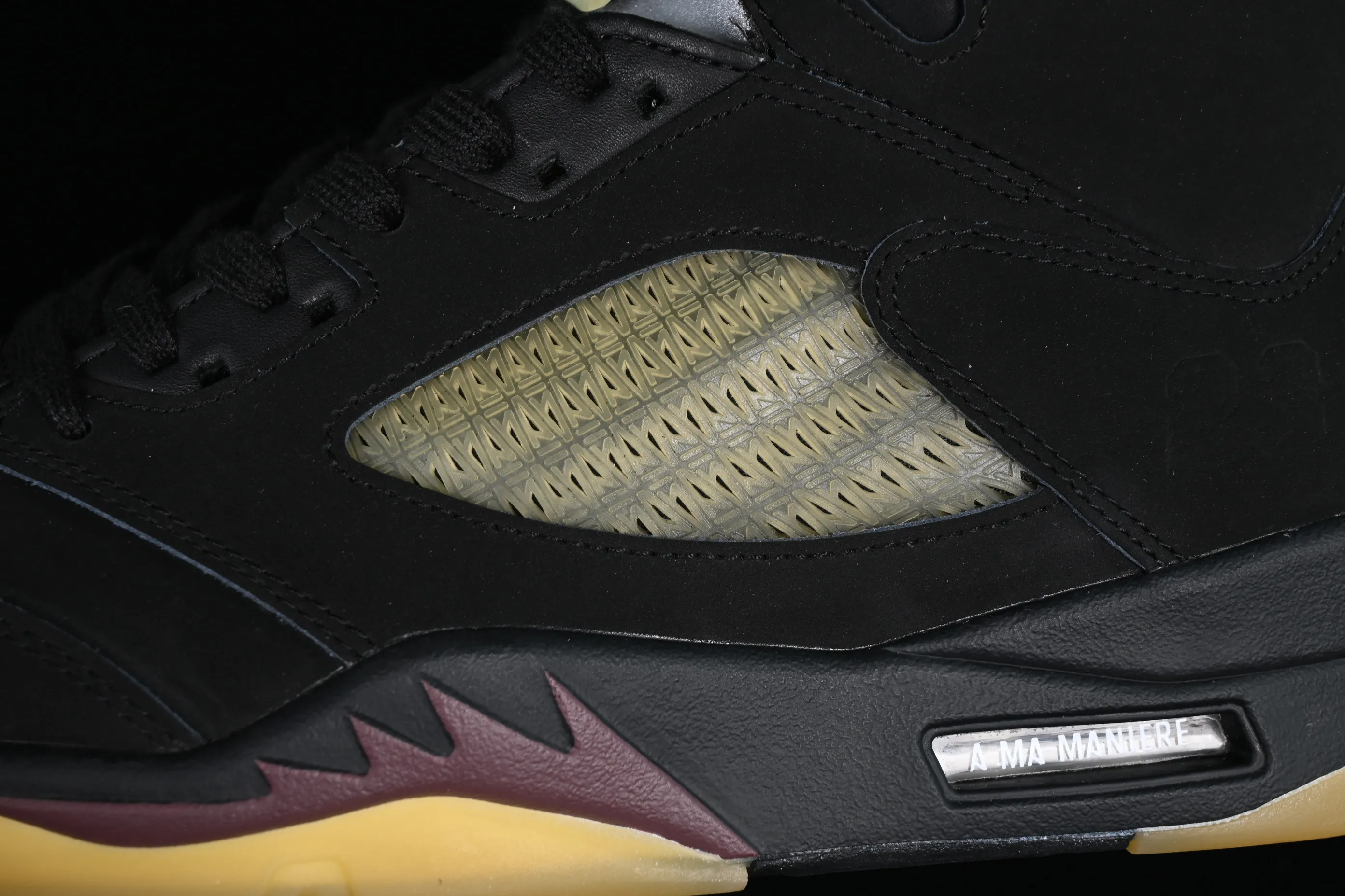 All categories Air Jordan Jordan series basketball shoes Air Jordan 5 pure original version A Ma Maniér x Air Jordan 5 Low AJ5 Joe 5 joint model suede black FD1330-001